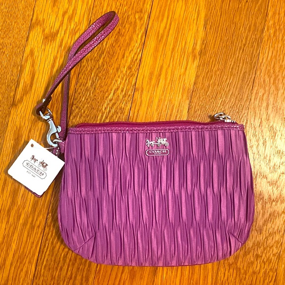 Purple Coach wristlet or clutch - Picture 1 of 3